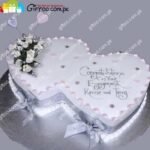double heart shape cake
