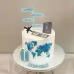 travel theme cake