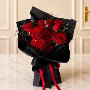 1 Dozen Imported Red Roses