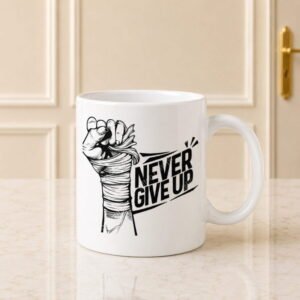 Never Give Up Mug gift by Mug Collection