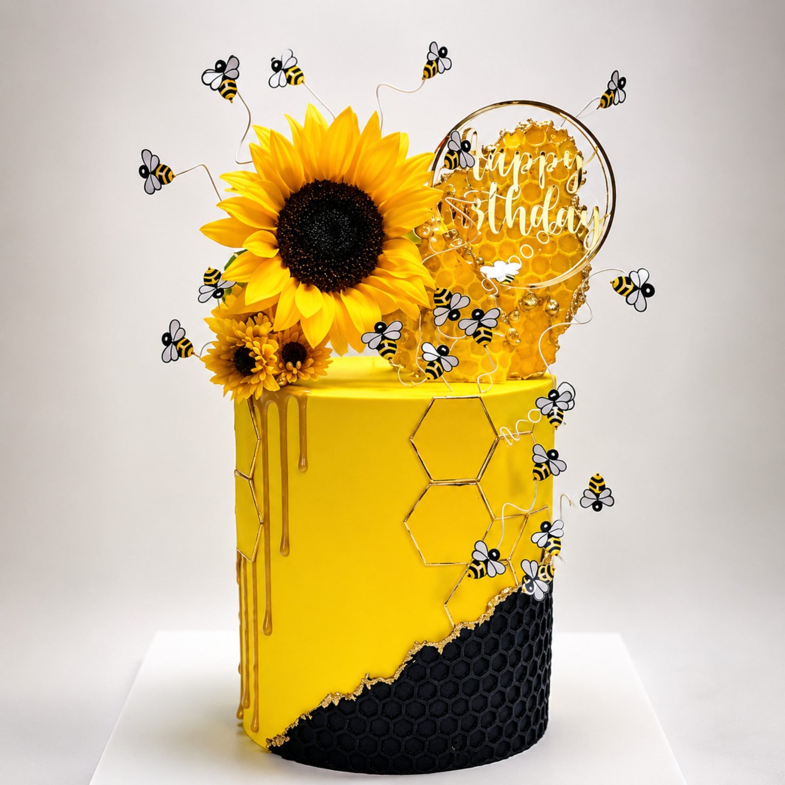 giftoo-pakistan-watermark33 Honey Cake with Sun Flowers - Image 1