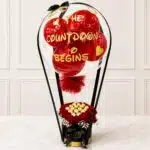 Dark Pink Theme Floral Balloon