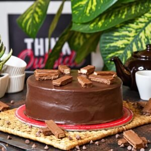 Chocolate KitKat Cake - Black & Brown Bakers Cakes | Giftoo Pakistan