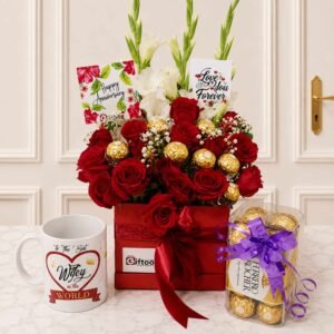 Special for Begum Jee flower arrangement in Lahore for Valentines Day