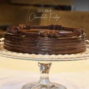 double chocolate fudge cake