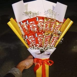 kitkat and twix chocolate bouquet