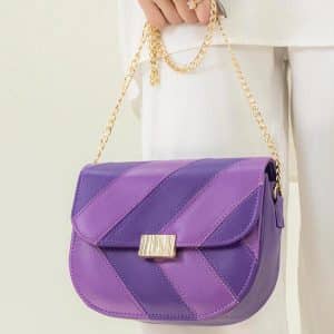 two tone purple bag