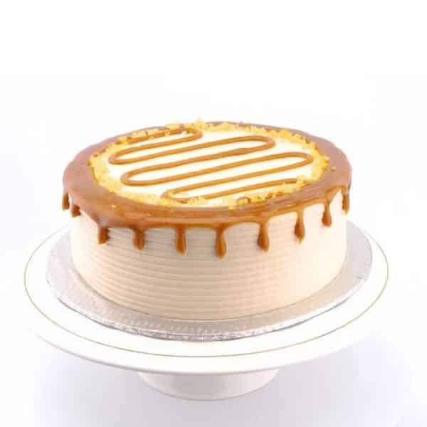 caramel crunch mousse cake