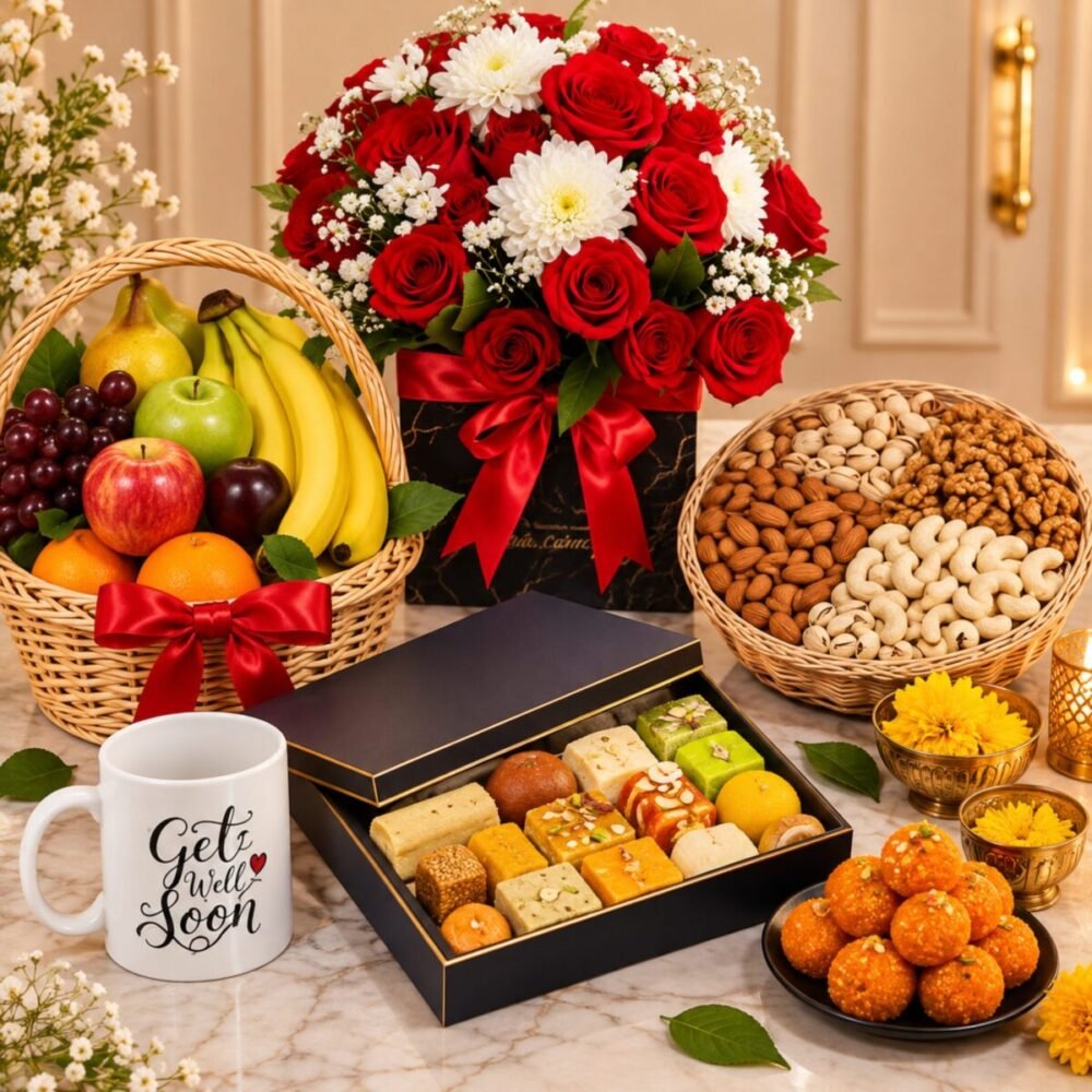 Good Bliss fruit basket by Dry Fruits for Get Well Soon Good Bliss fruit basket by Dry Fruits for Get Well Soon