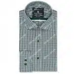 check white and green shirt