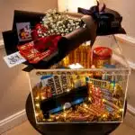 Acrylic Chocolate Box with Bouquet