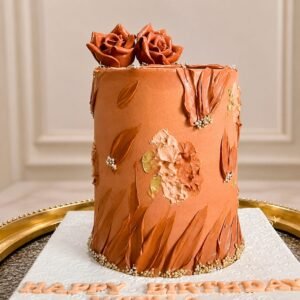 Brown Theme Designer Cake by O’Clock in Lahore