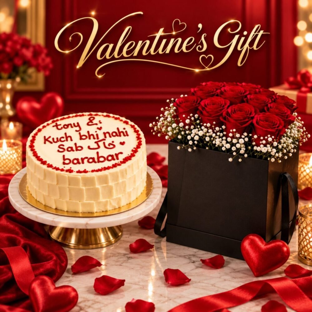 Cake with Flower Box Cake with Flower Box by Valentine’s Day for Valentines Day