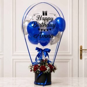 Birthday Floral in Blue Theme personalised gift