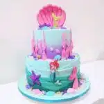 2 tier marmaid theme cake