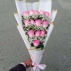 pink imported flowers