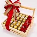 Wooden Chocolate Basket for Valentines Day
