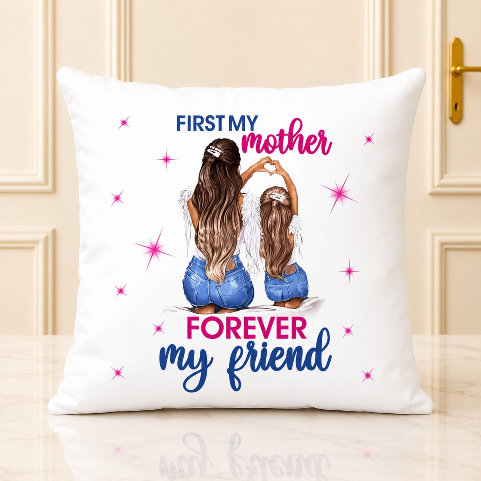 Giftoo-pakistan-cushion First my Mother Forever My Friend - Image 1