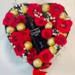 heart shape box with perfume