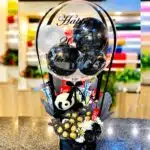Black Theme Floral Balloon