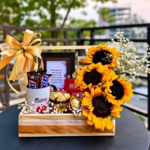 Sunflower Lovers Hamper chocolate gift for Wedding