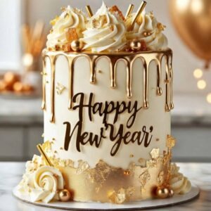 Happy New Year 2026 Cake by O’Clock in Lahore