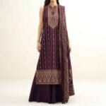 3 Piece Embroidered Jacquard Suit gift for Eid