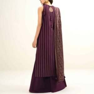 3 Piece Embroidered Jacquard Suit gift for Eid