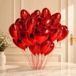 20 Red Heart Shape Foil Balloons