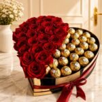 Rocher Heart Box flower arrangement for Wedding