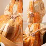 Cream Silk Lawn Stitched 3Pc - ALP-3PS-2334
