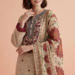 3 Piece - Printed Embroidered Suit - PE26-331