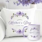 Lilac Theme Mug Cushion gift by Mother’s Day for Mothers Day